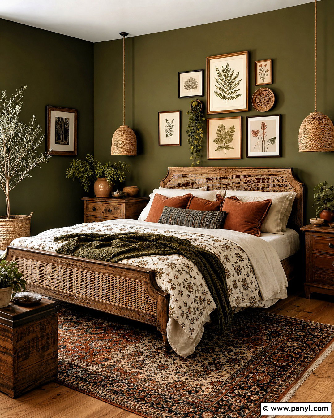 20 Dark Olive Green Bedroom Ideas for a Calming Retreat