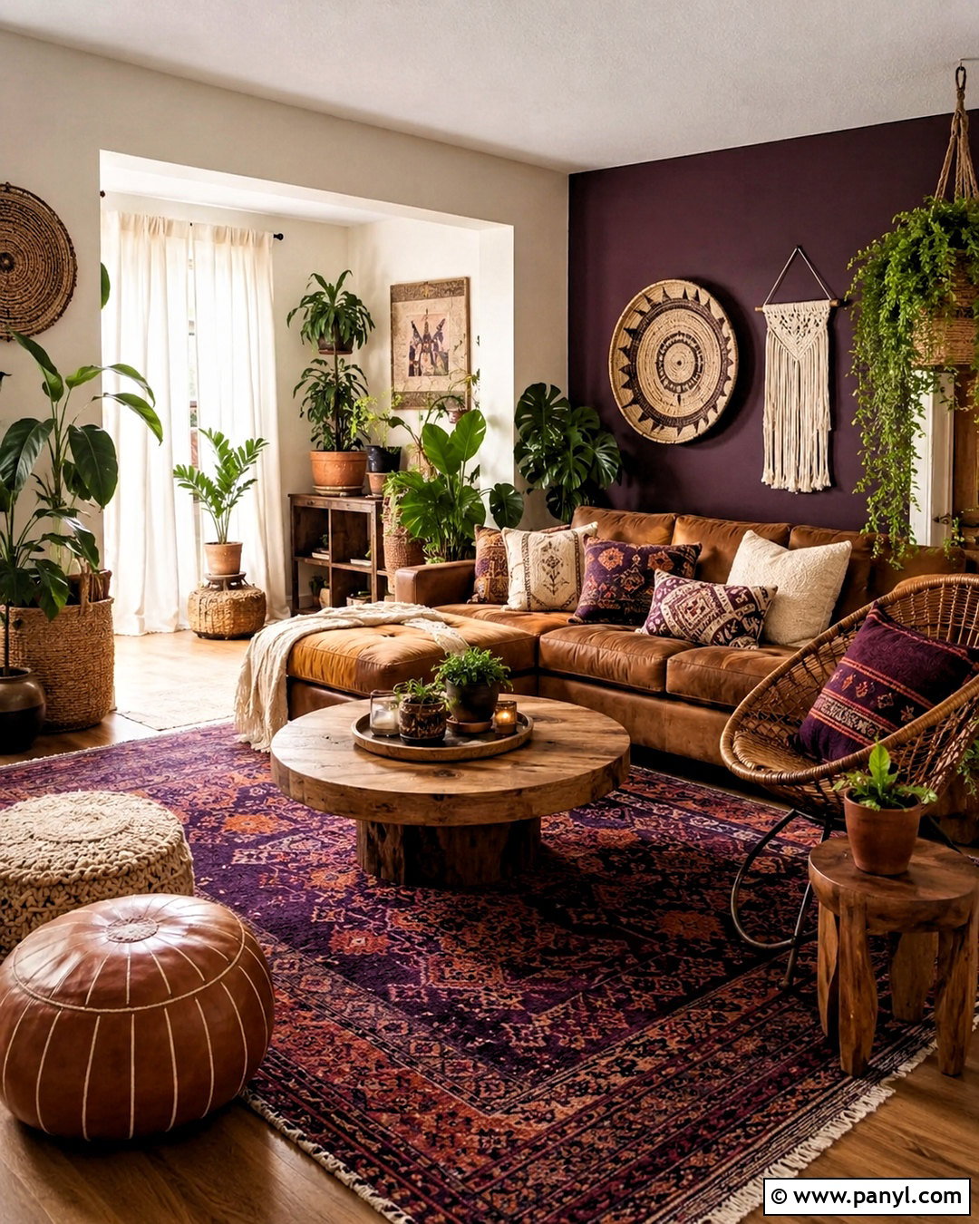 Boho Dark Purple Living Room - 20 dark purple living room ideas