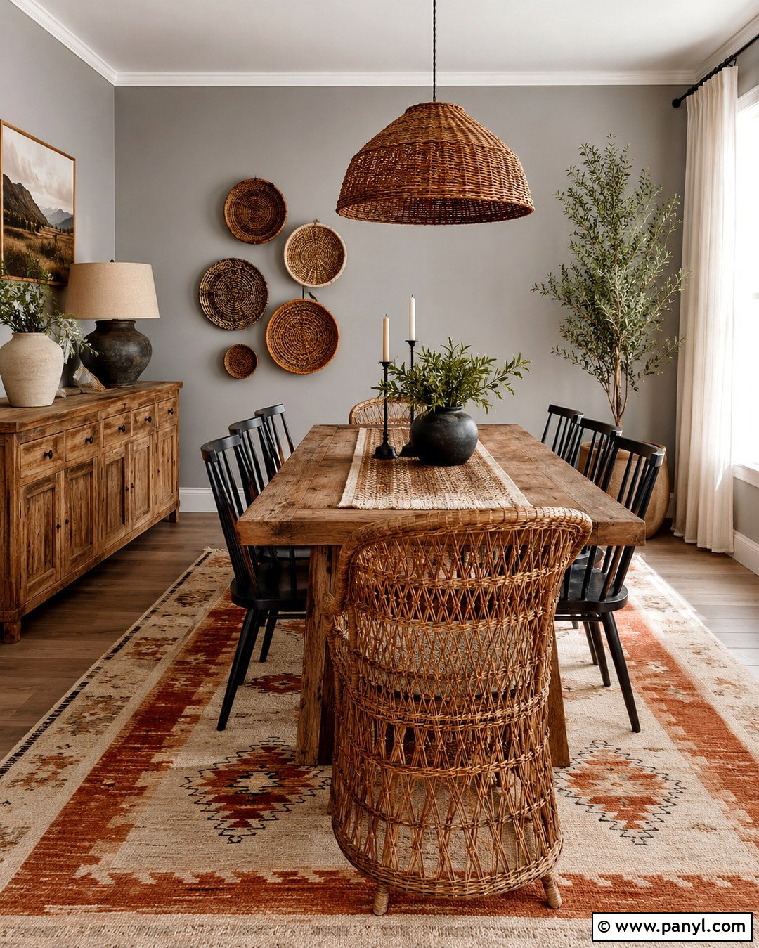 Boho Dining Room With Grey Walls - 20 Boho With Grey Walls