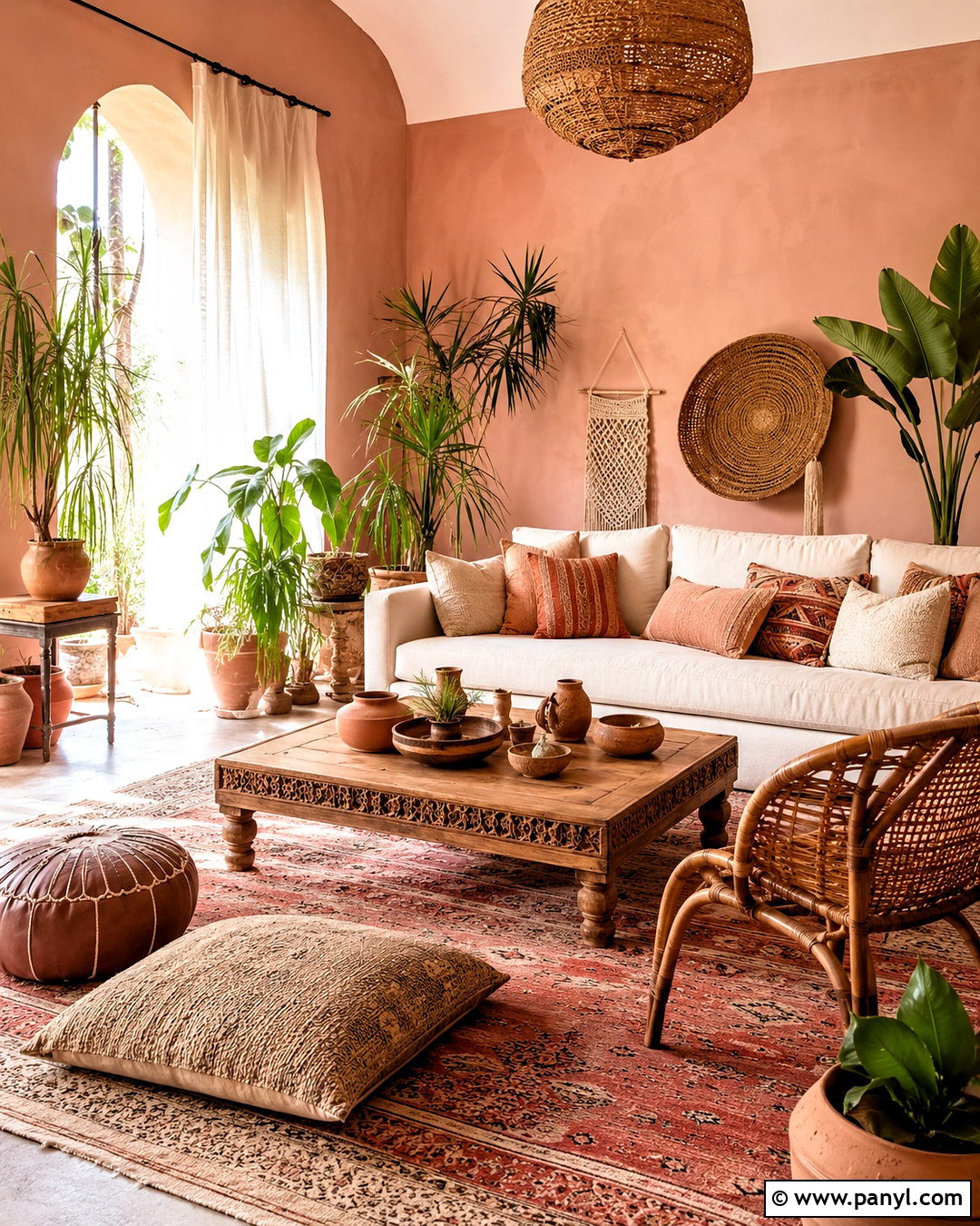 Boho Dusty Pink Living Room - 20 dusty pink living room ideas