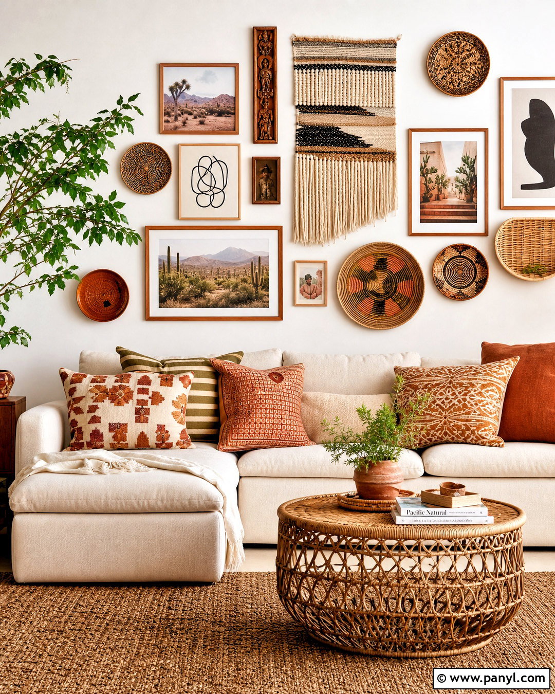 Boho Eclectic Wall - 20 eclectic wall ideas