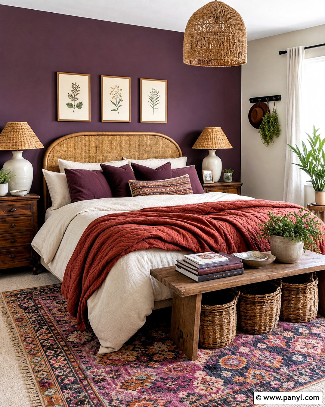 Boho Eggplant Bedroom - 20 eggplant bedroom ideas