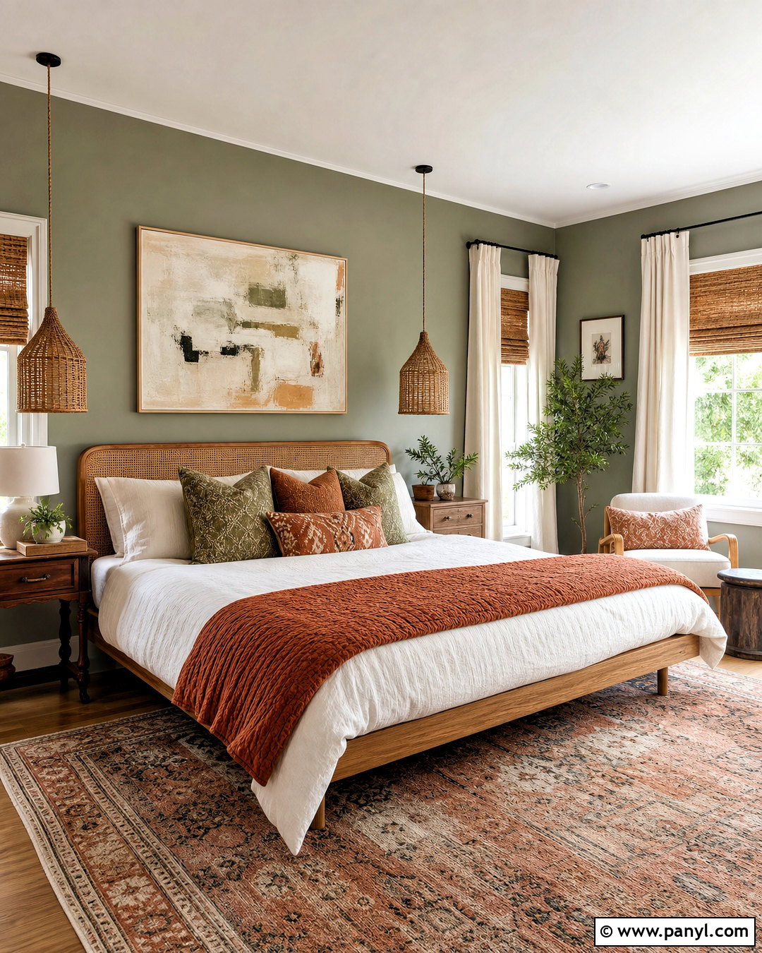 Boho Evergreen Fog Bedroom - 20 evergreen fog sherwin williams bedroom ideas