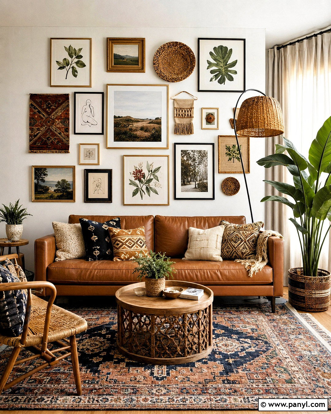 Boho Gallery Accent Wall - 20 boho accent wall ideas
