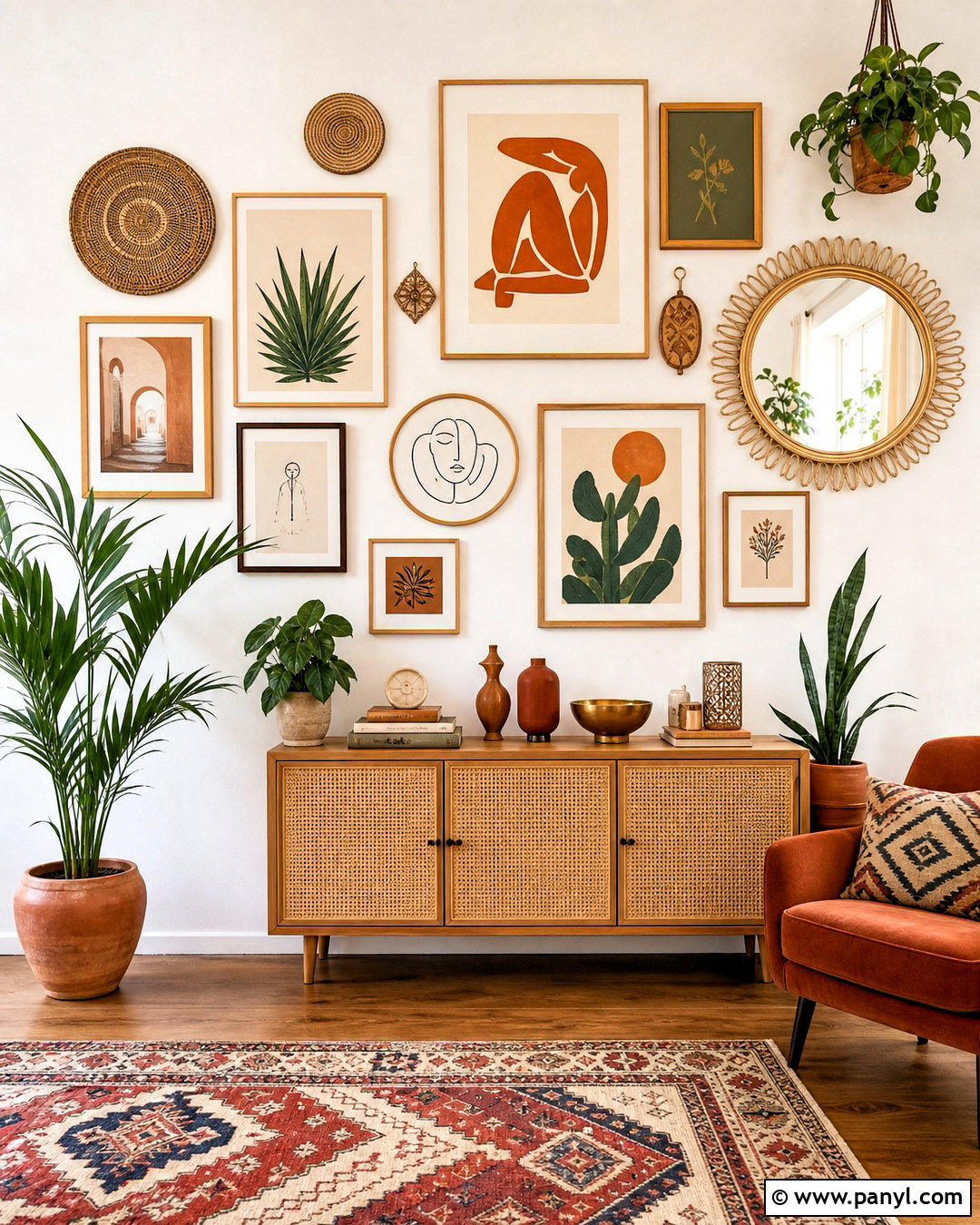 Boho Gallery Wall - 20 gallery wall ideas
