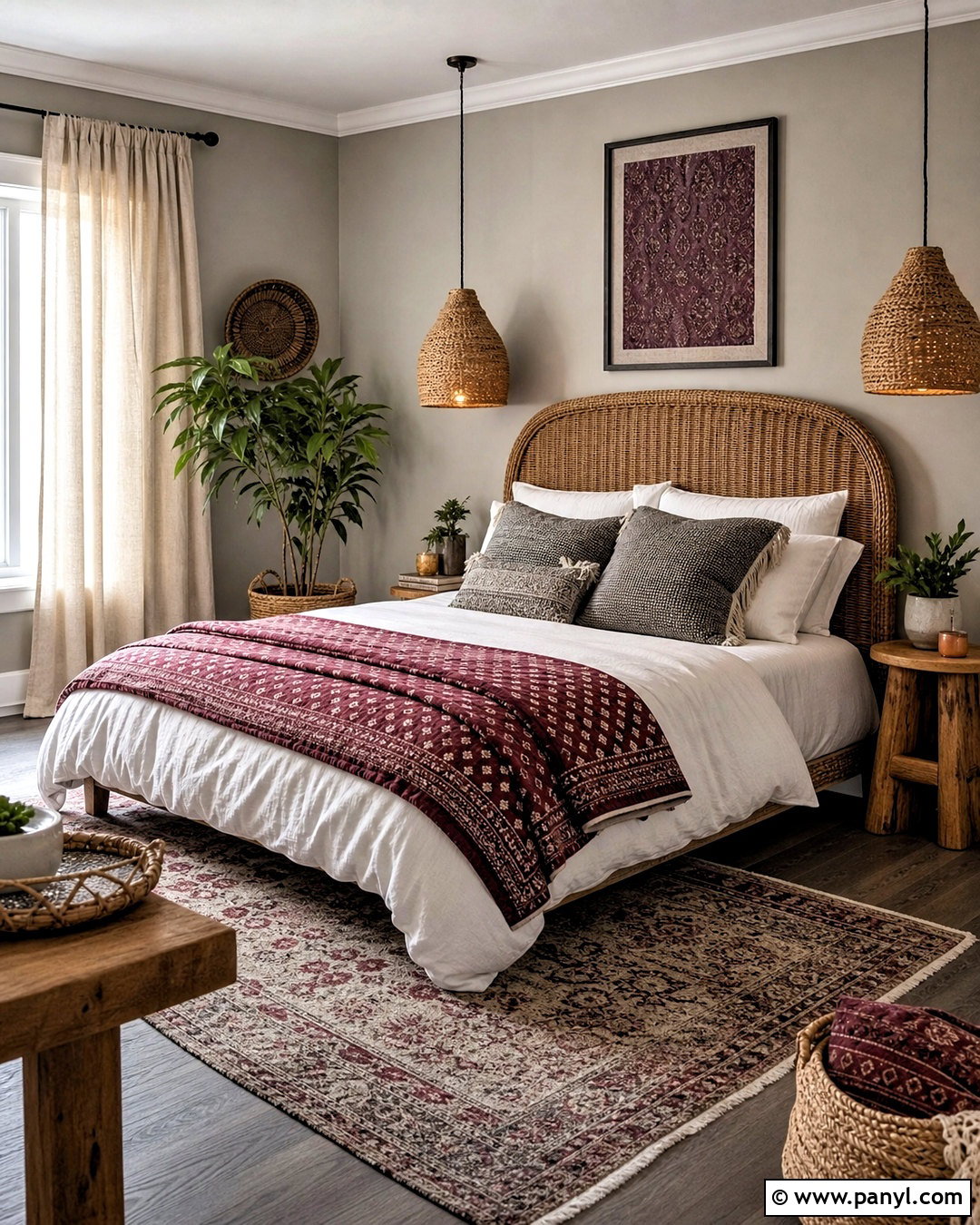 Boho Grey And Maroon Bedroom - 20 grey and maroon bedroom ideas