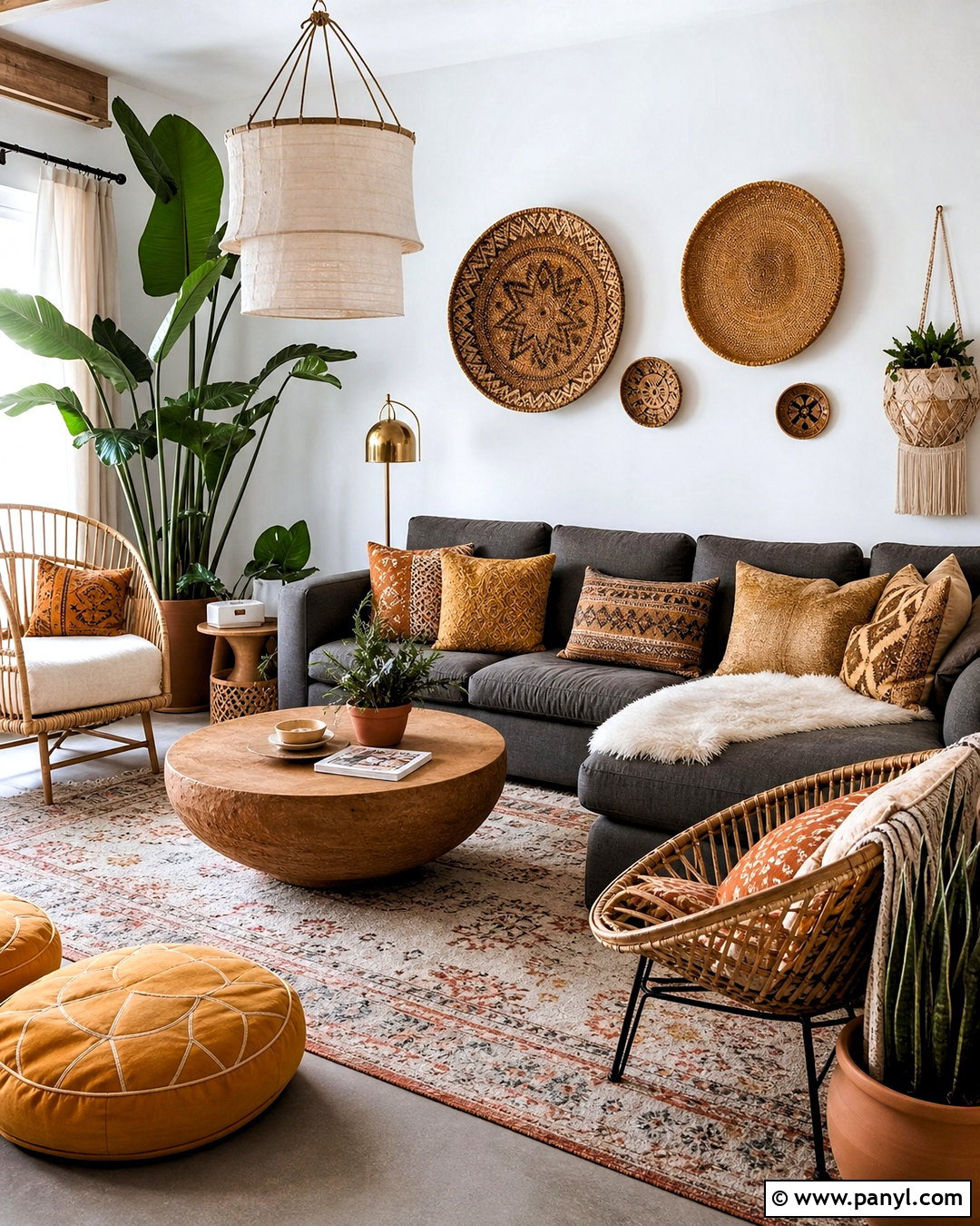 Boho Grey And Mustard Living Room - 20 grey and mustard living room ideas