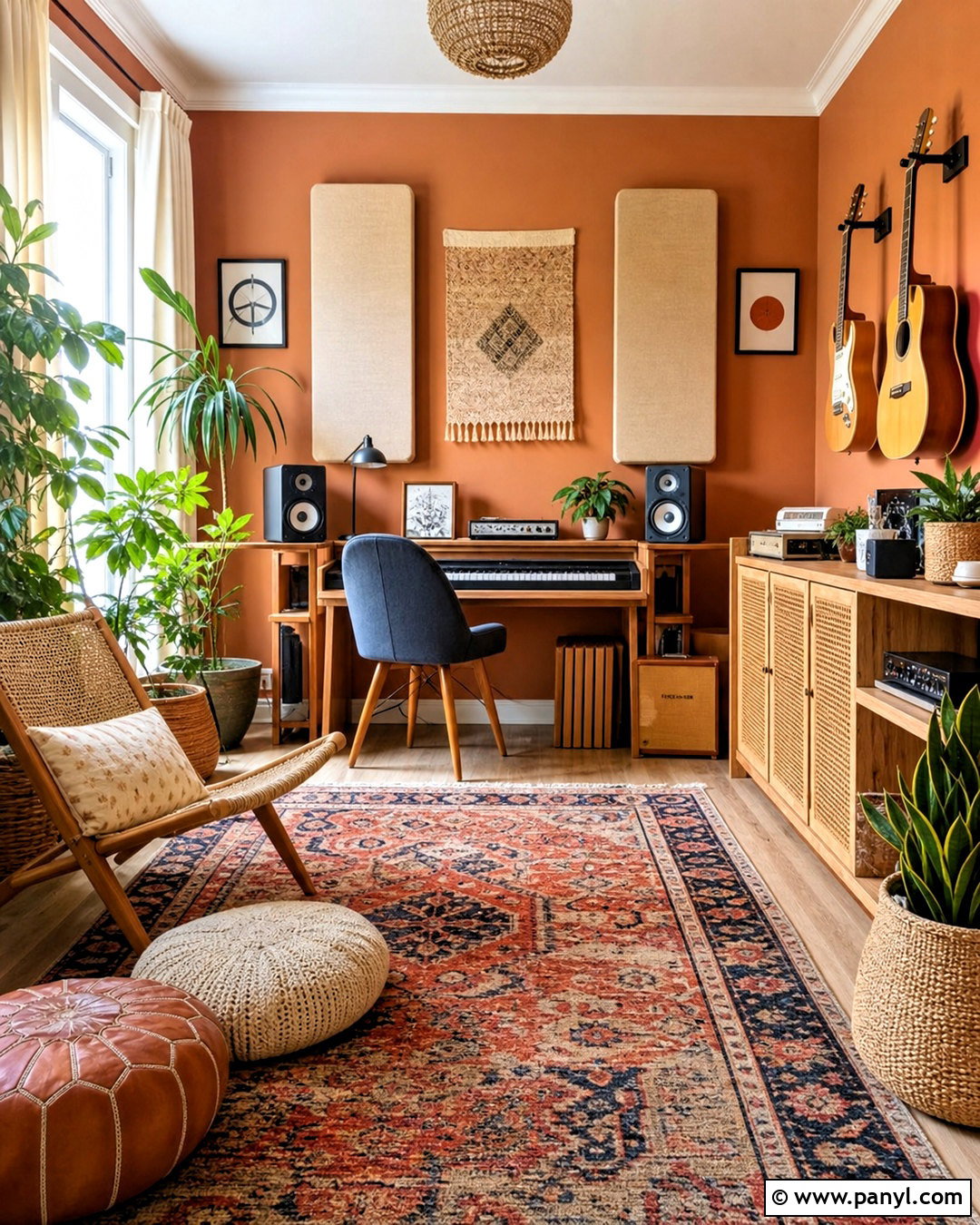 Boho Home Music Room - 20 home music room design ideas