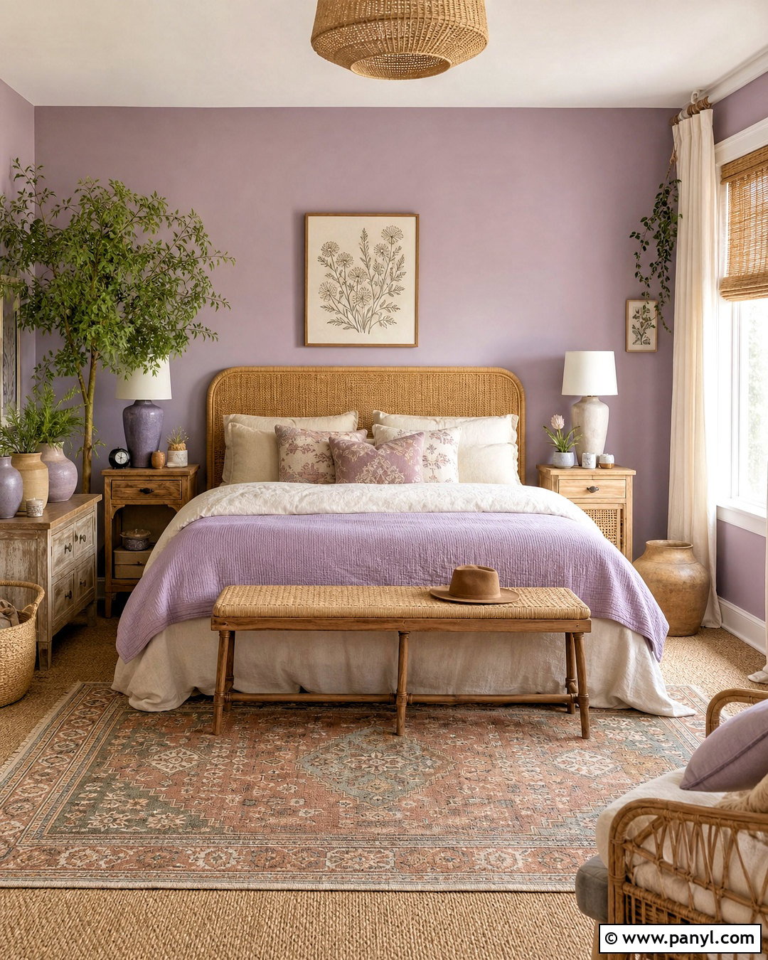 Boho Light Lavender Bedroom - 20 light lavender bedroom ideas