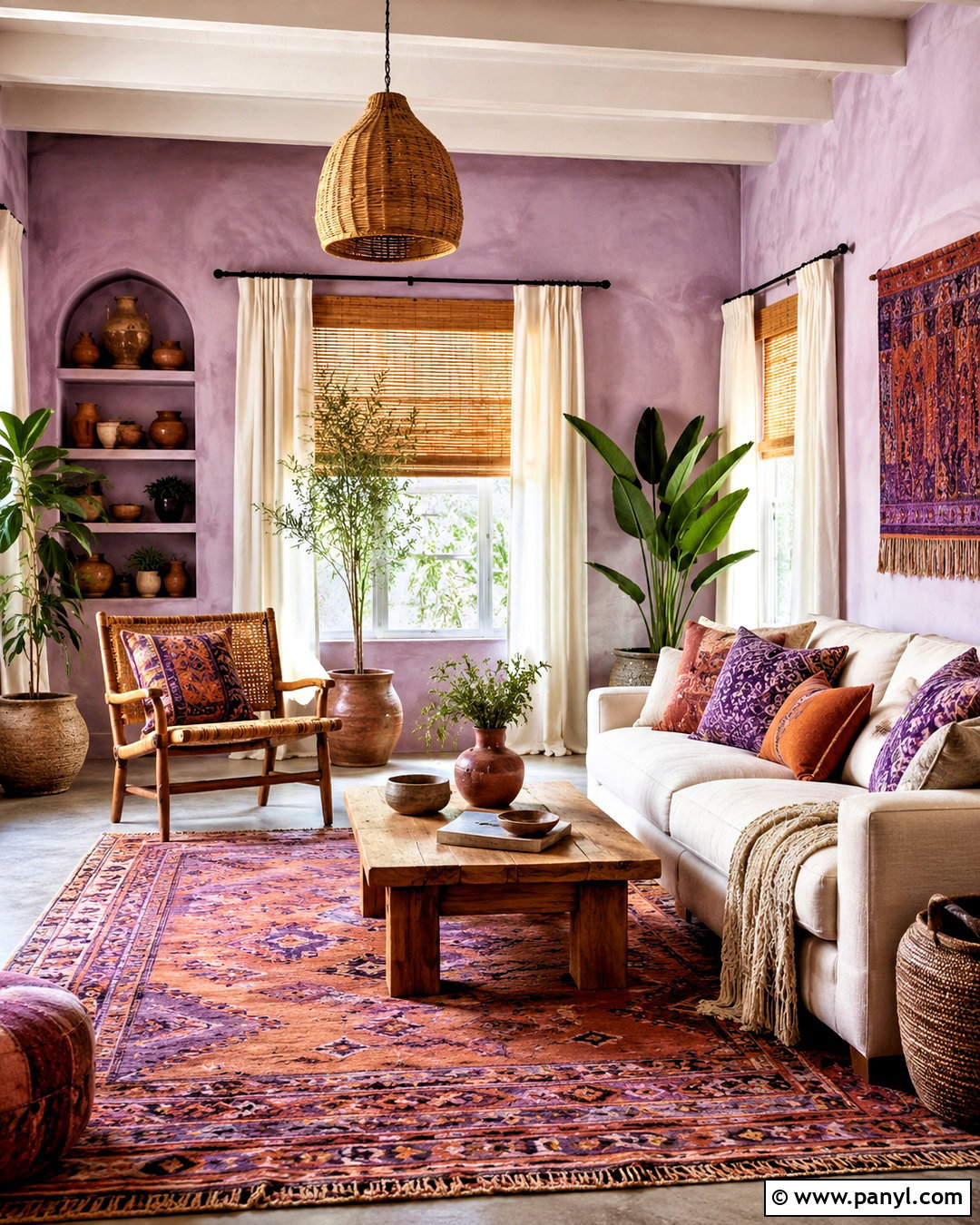 Boho Lilac Living Room - 20 lilac living room ideas