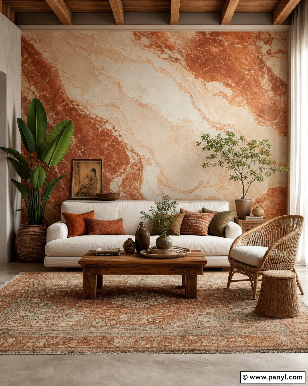 Boho Marble Wallpaper Living Room - 30 Marble Wallpaper Living Room Ideas