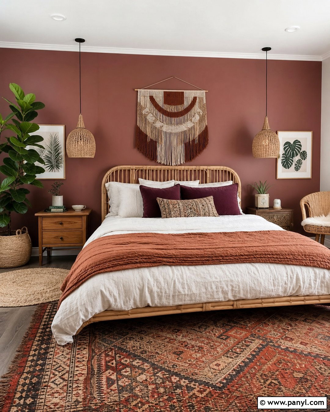 Boho Mauve Accent Wall - 30 Mauve Accent Wall Ideas