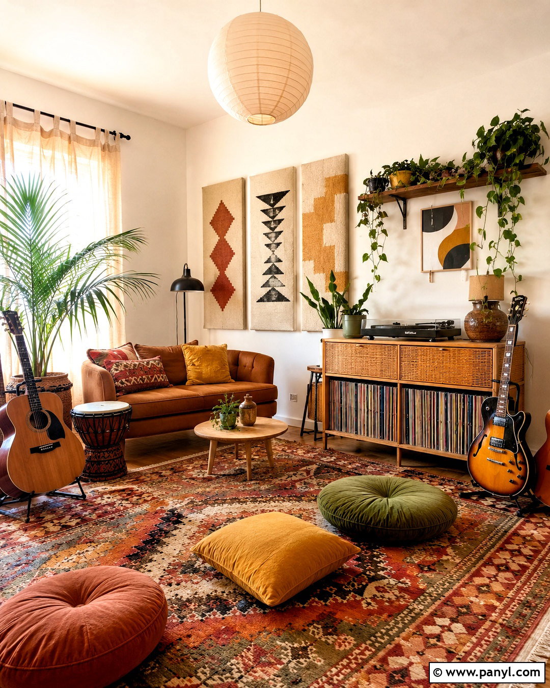 Boho Music Room - 20 cozy music room ideas