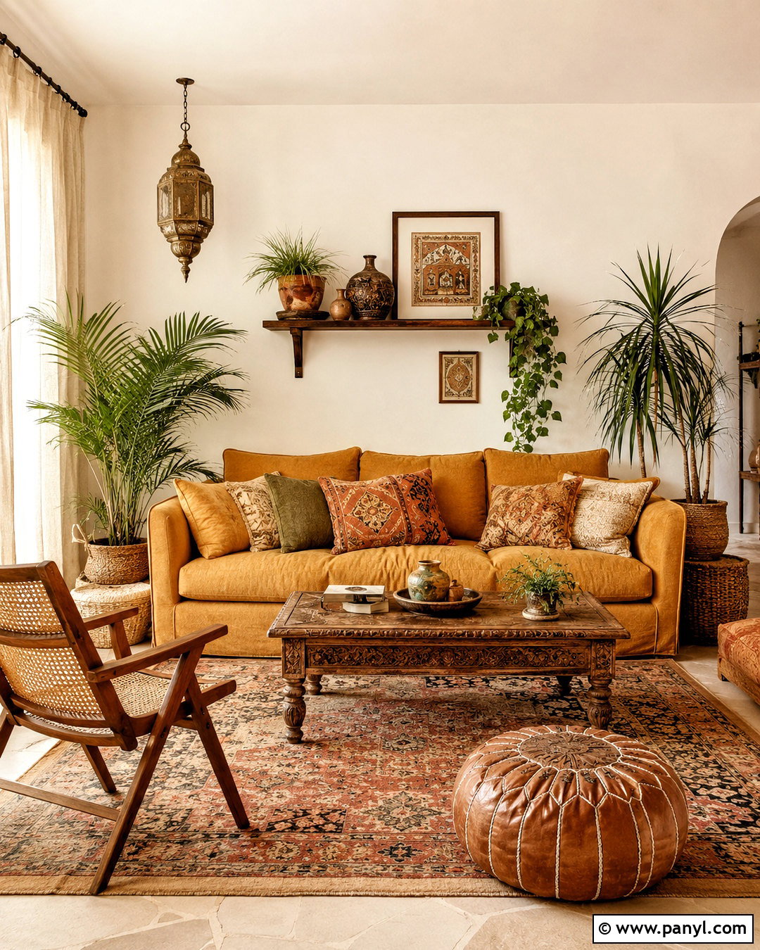 Boho Ochre Living Room - 20 ochre living room ideas