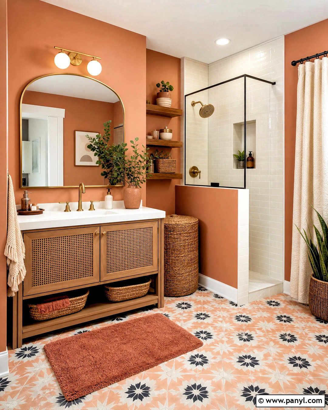 Boho Peach Bathroom - 20 peach bathroom ideas