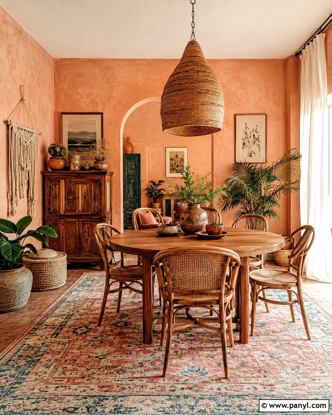 Boho Peach Dining Room - 20 peach dining room ideas