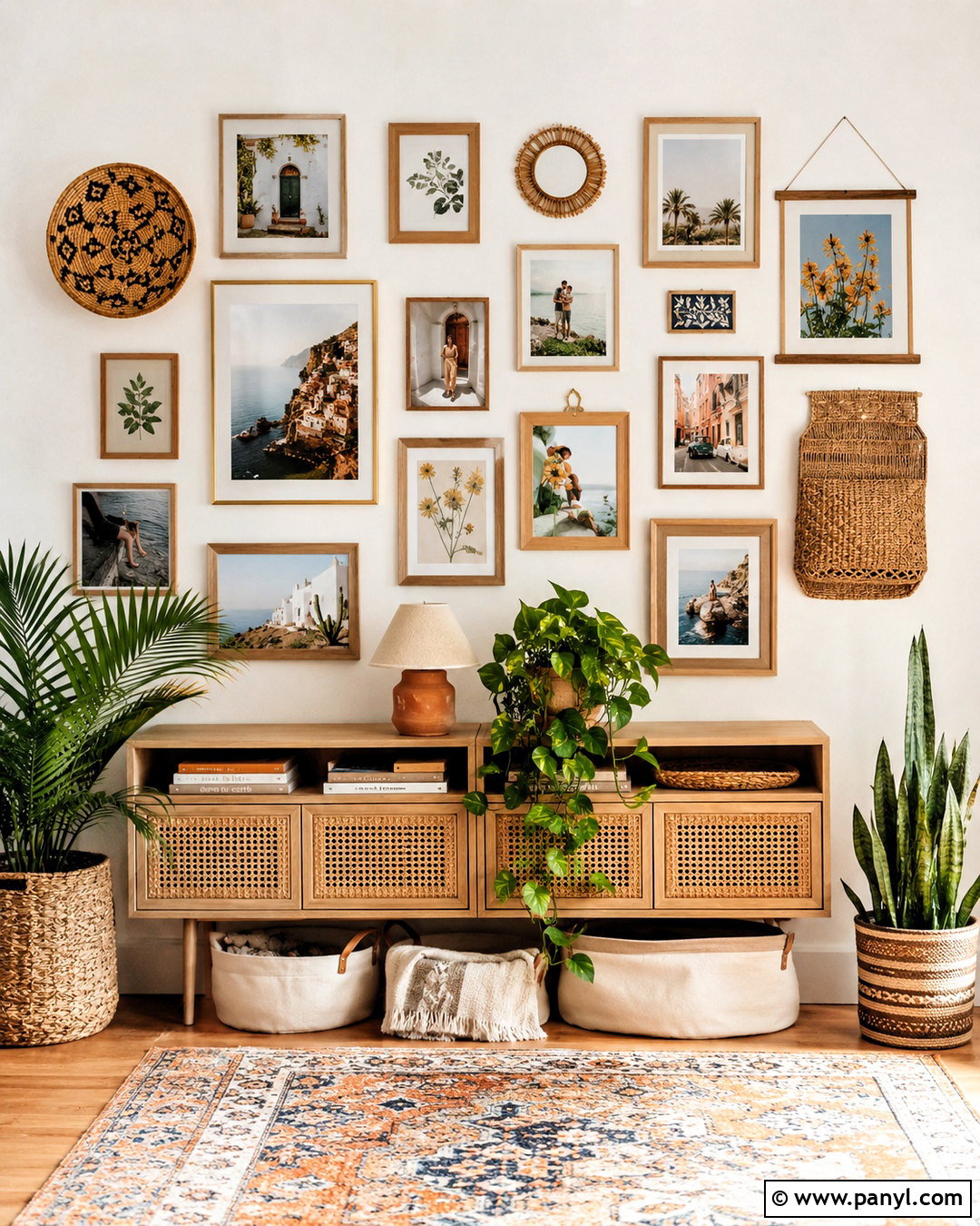 Boho Photo Collage Wall - 20 photo collage wall ideas