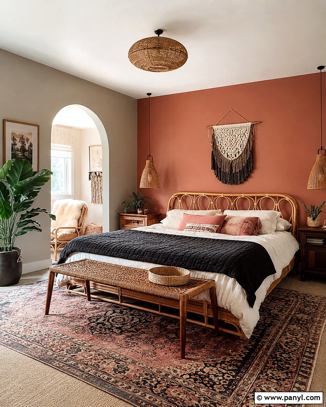 Boho Pink Accent Wall Bedroom - 20 Grey Walls With Pink Accent Wall Ideas