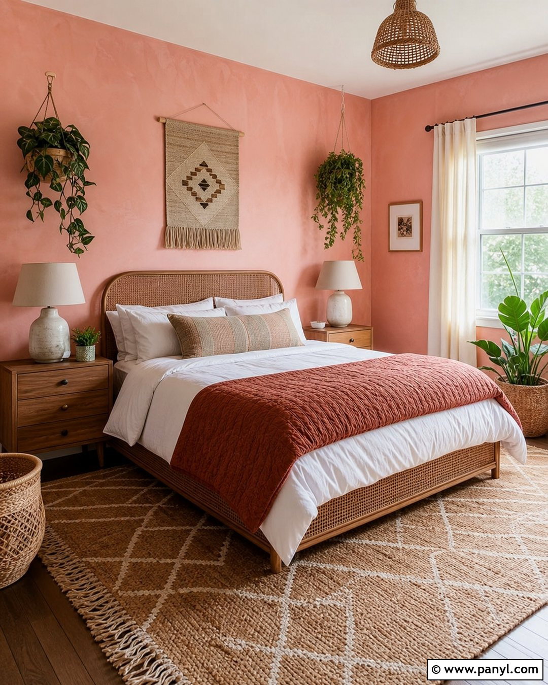Boho Pink Bedroom Walls - 35 Pink Painted Walls