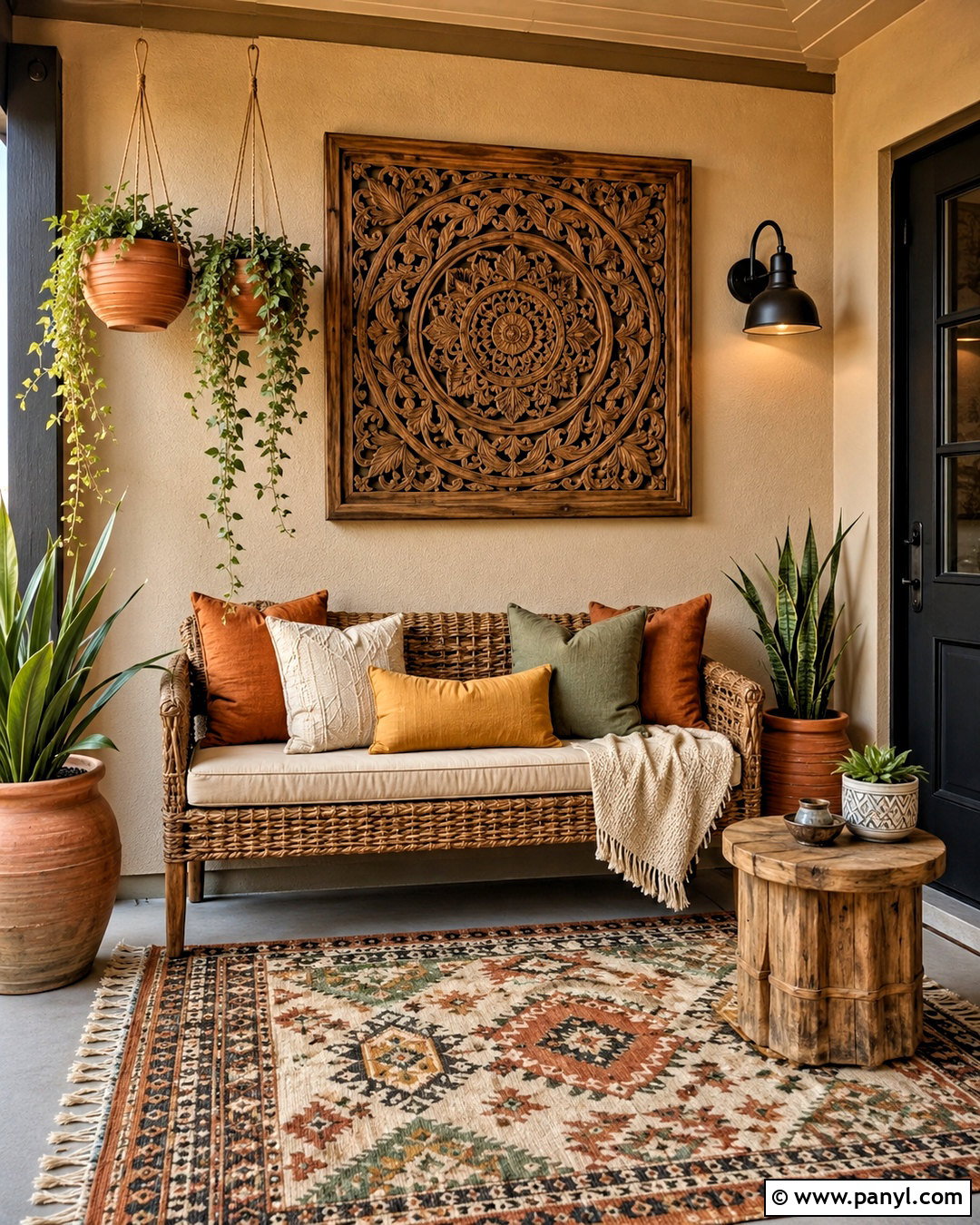 Boho Porch Wall - 20 porch wall design ideas