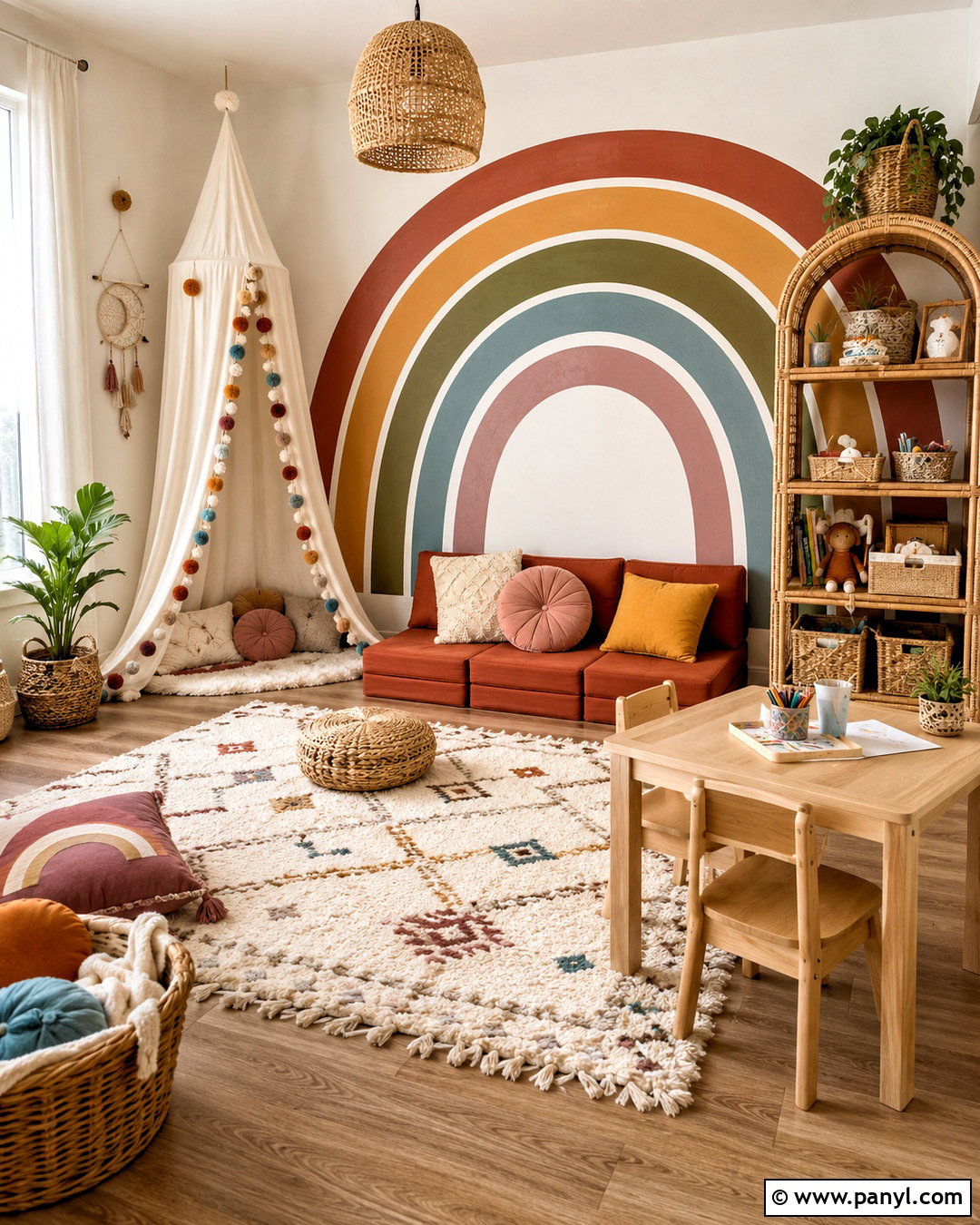 Boho Rainbow Playroom - 20 rainbow playroom ideas