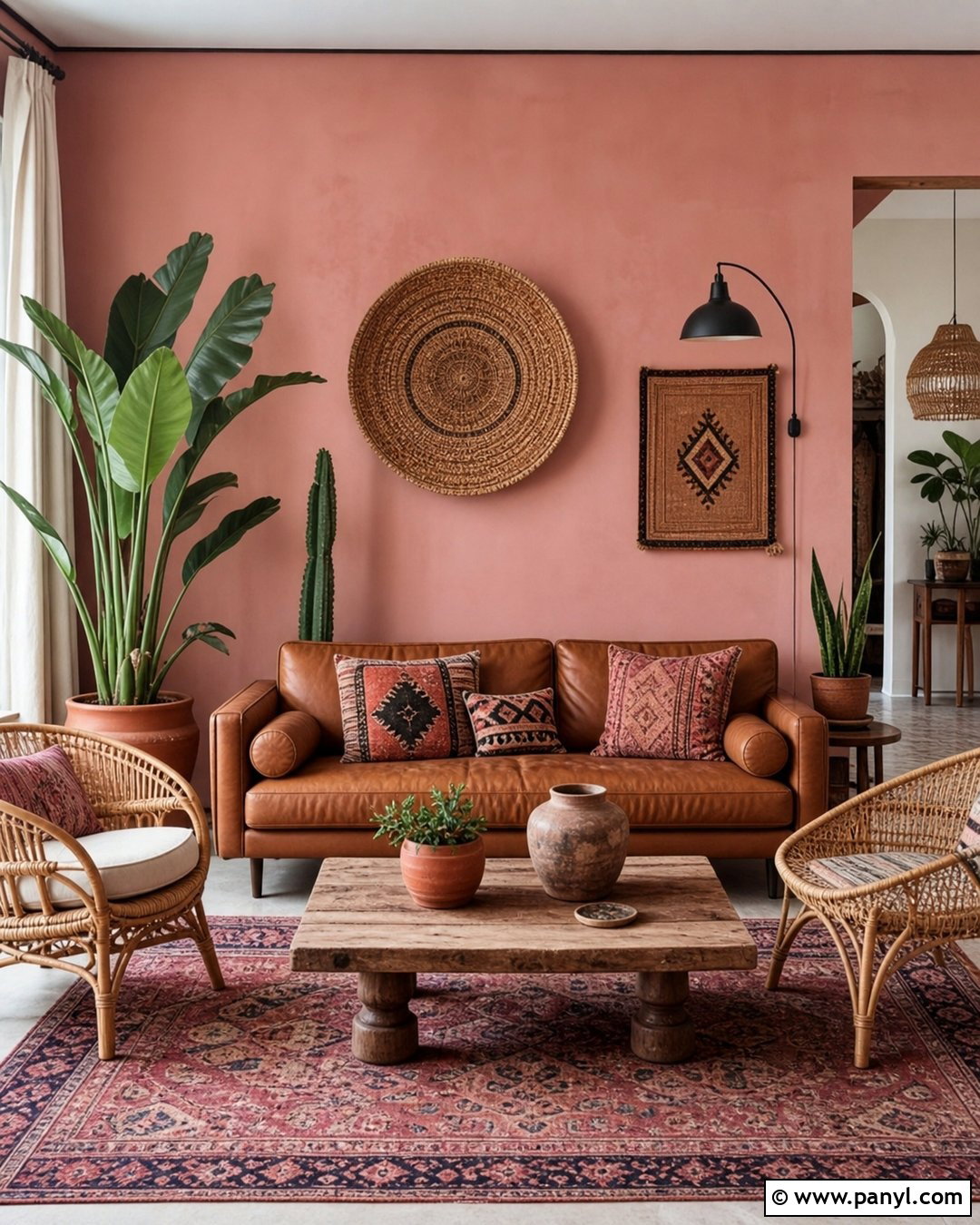 Boho Room With Dusty Pink Walls - 35 dusty pink walls