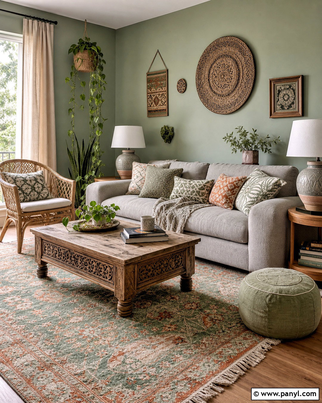 Boho Sage Green And Grey Living Room - 20 sage green and grey living room ideas