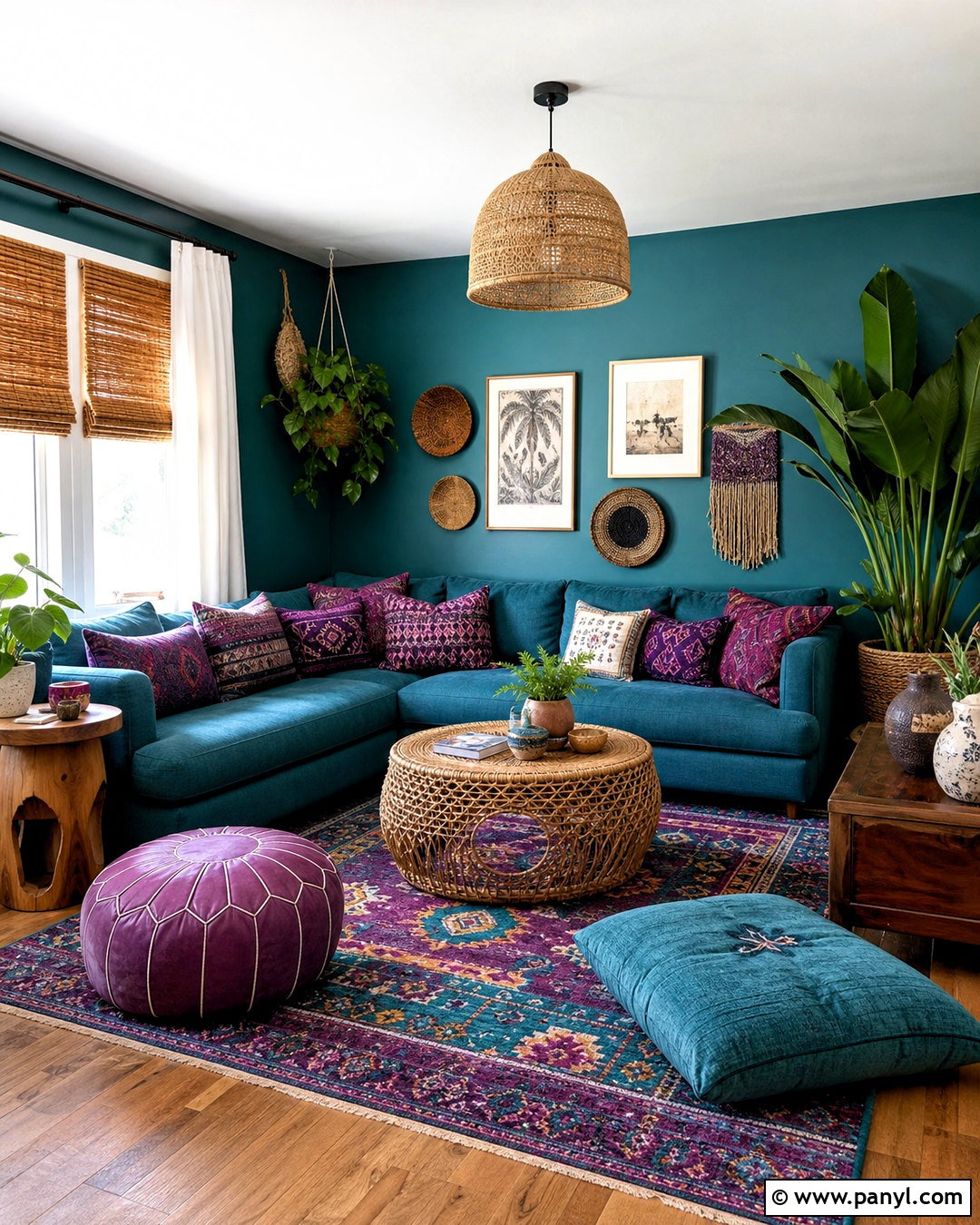 Boho Teal And Purple Living Room - 20 teal and purple living room ideas
