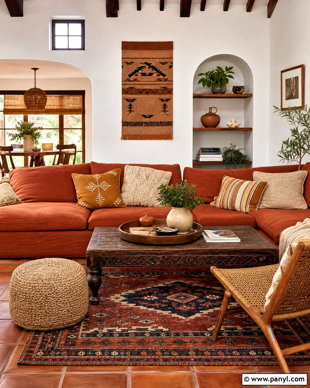 Boho Terra Cotta Living Room - 20 terra cotta living room ideas