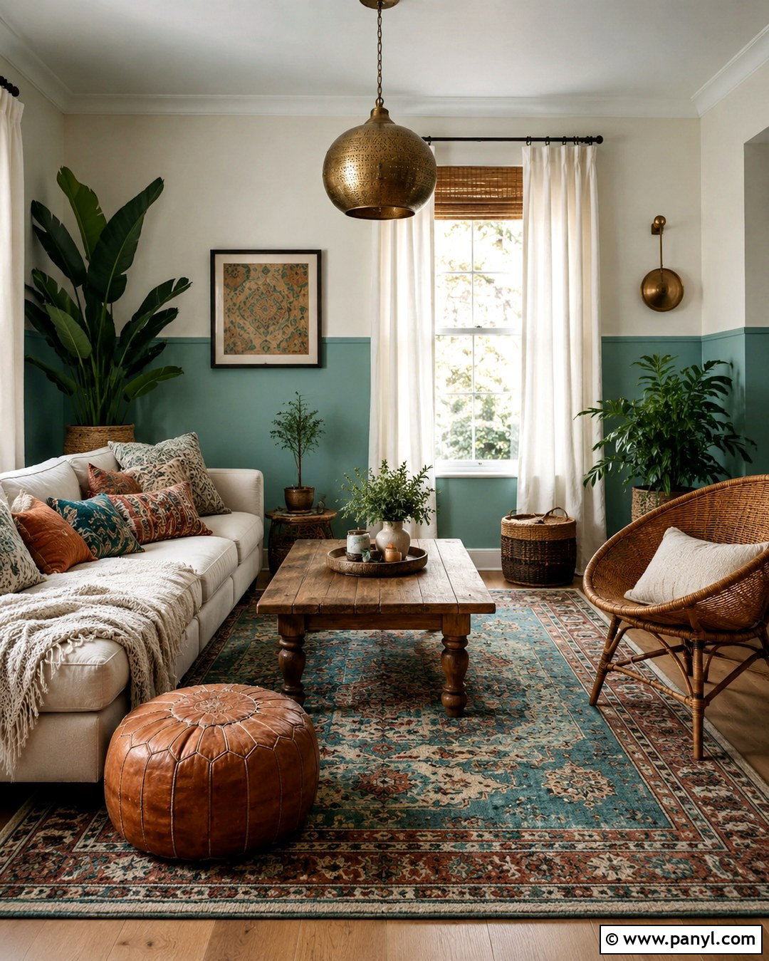 Boho Turquoise And White Living Room - 20 Turquoise And White Wall Paint Ideas