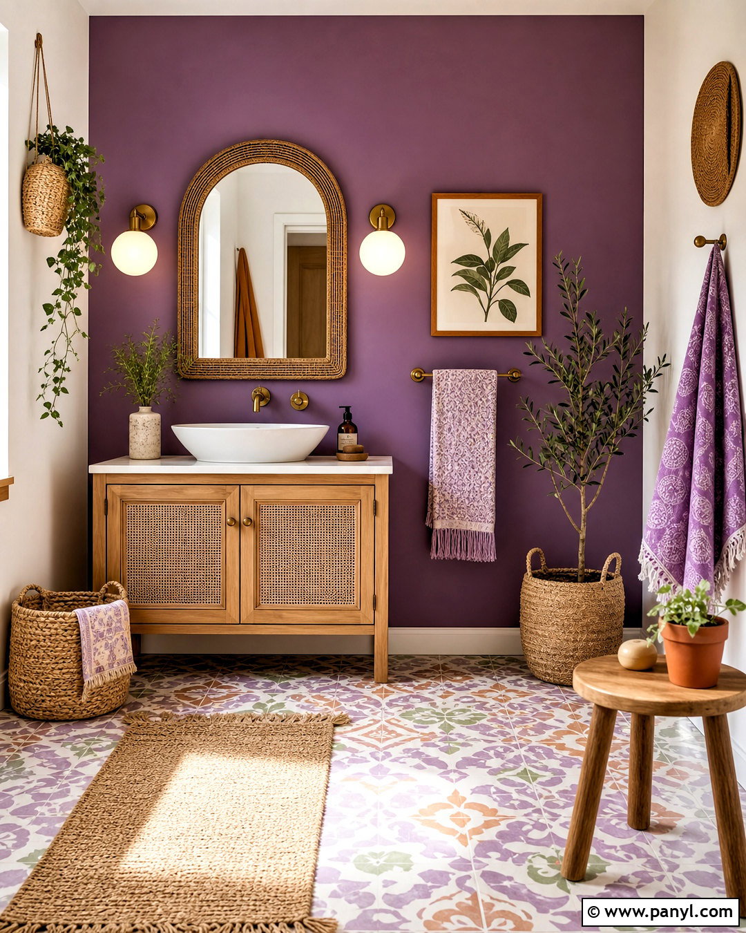 Boho Violet Bathroom - 20 violet bathroom ideas