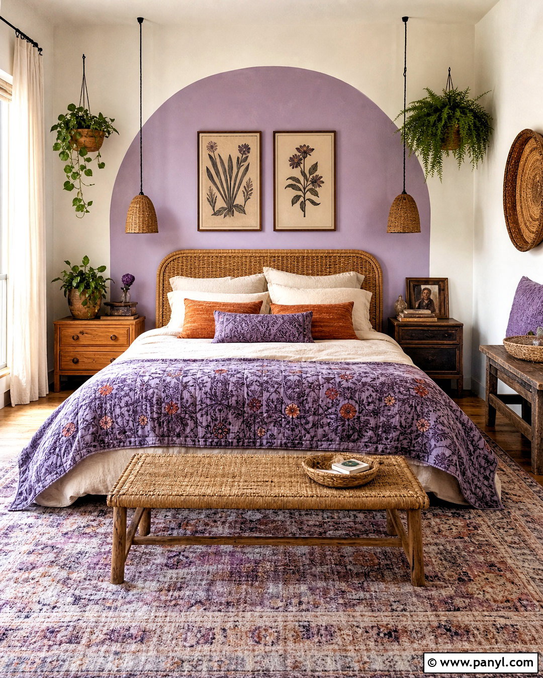 Boho Violet Bedroom - 20 violet room ideas