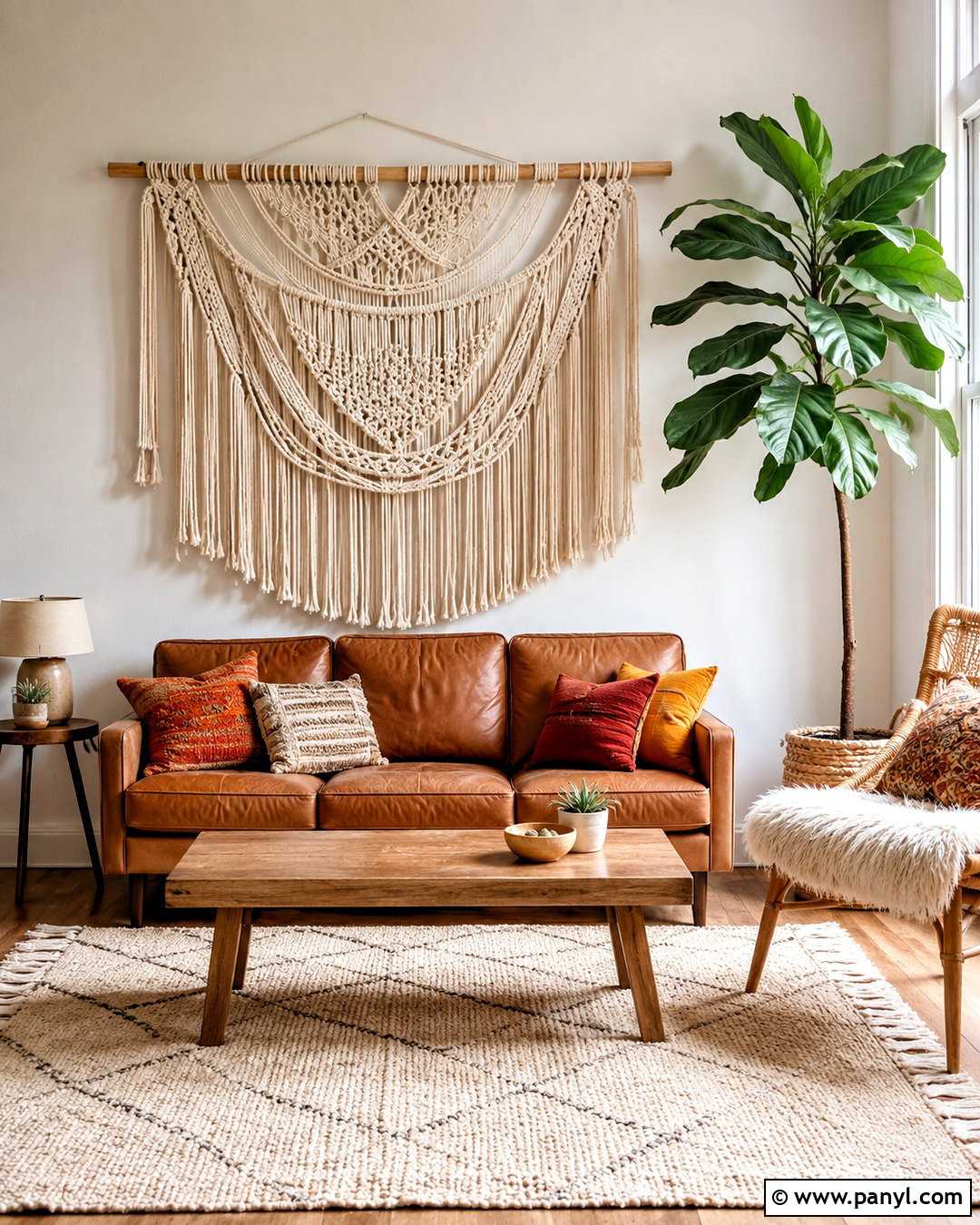 Boho Wall With Macrame - 20 boho wall design ideas