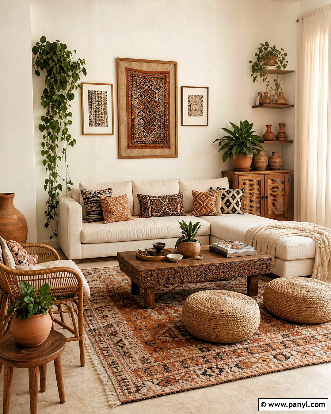 Boho Warm White Living Room - 20 warm white living room ideas