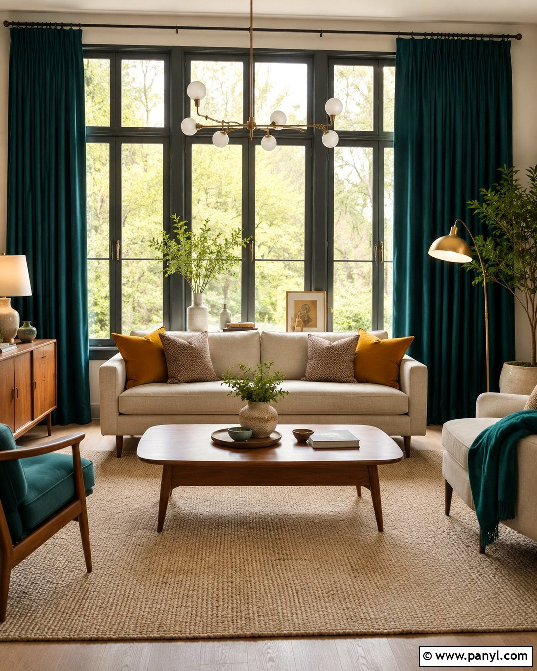 Bold Curtain Living Room - 20 Add Color Without Painting Walls