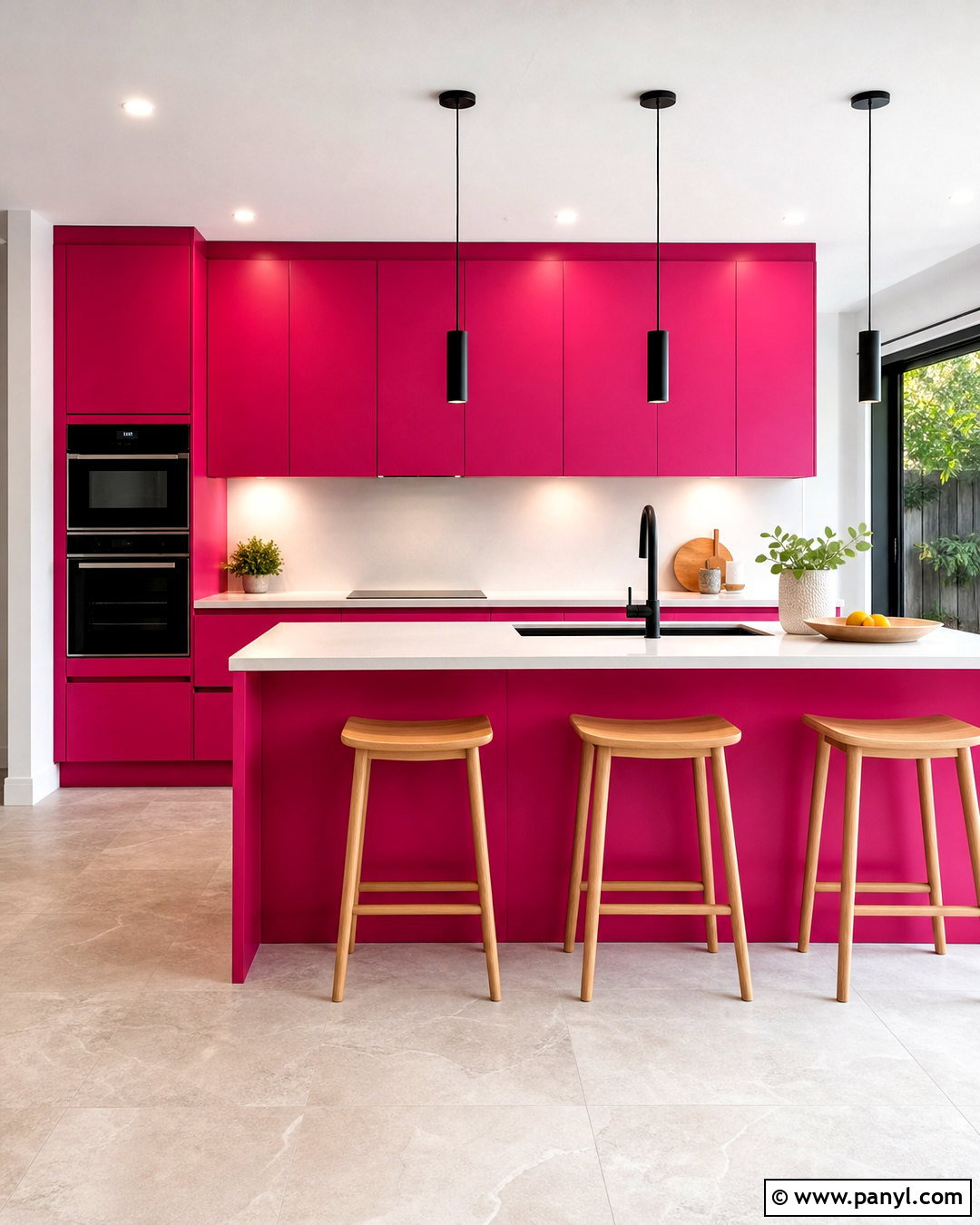 Bold Fuchsia Pink Kitchen - 20 pink kitchen inspiration ideas