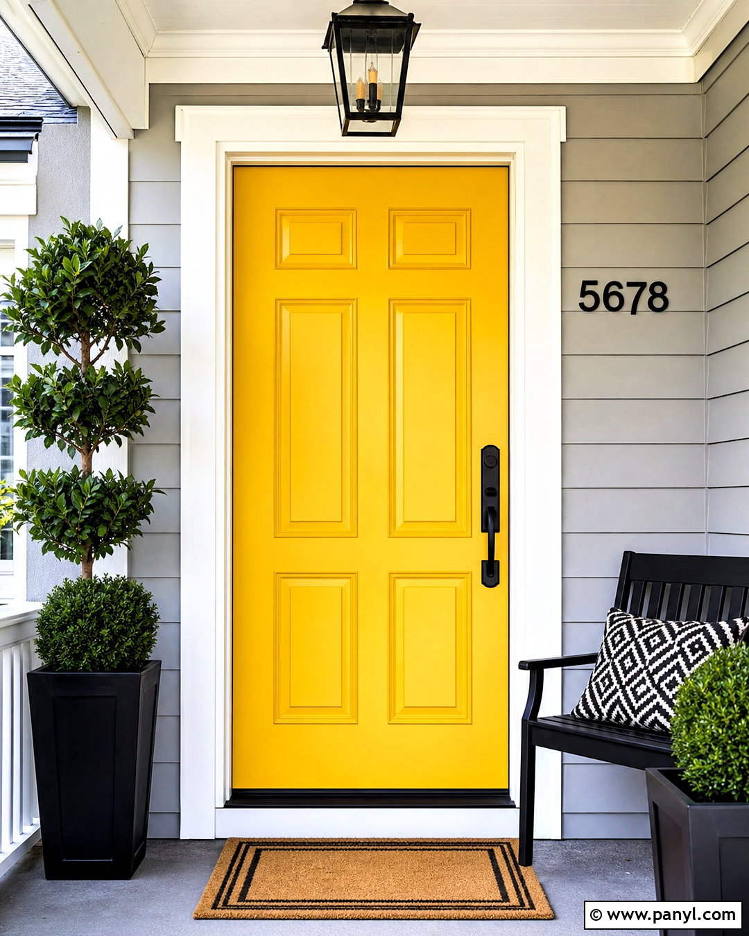 Bold Yellow Paint Front Door - 20 yellow paint colors