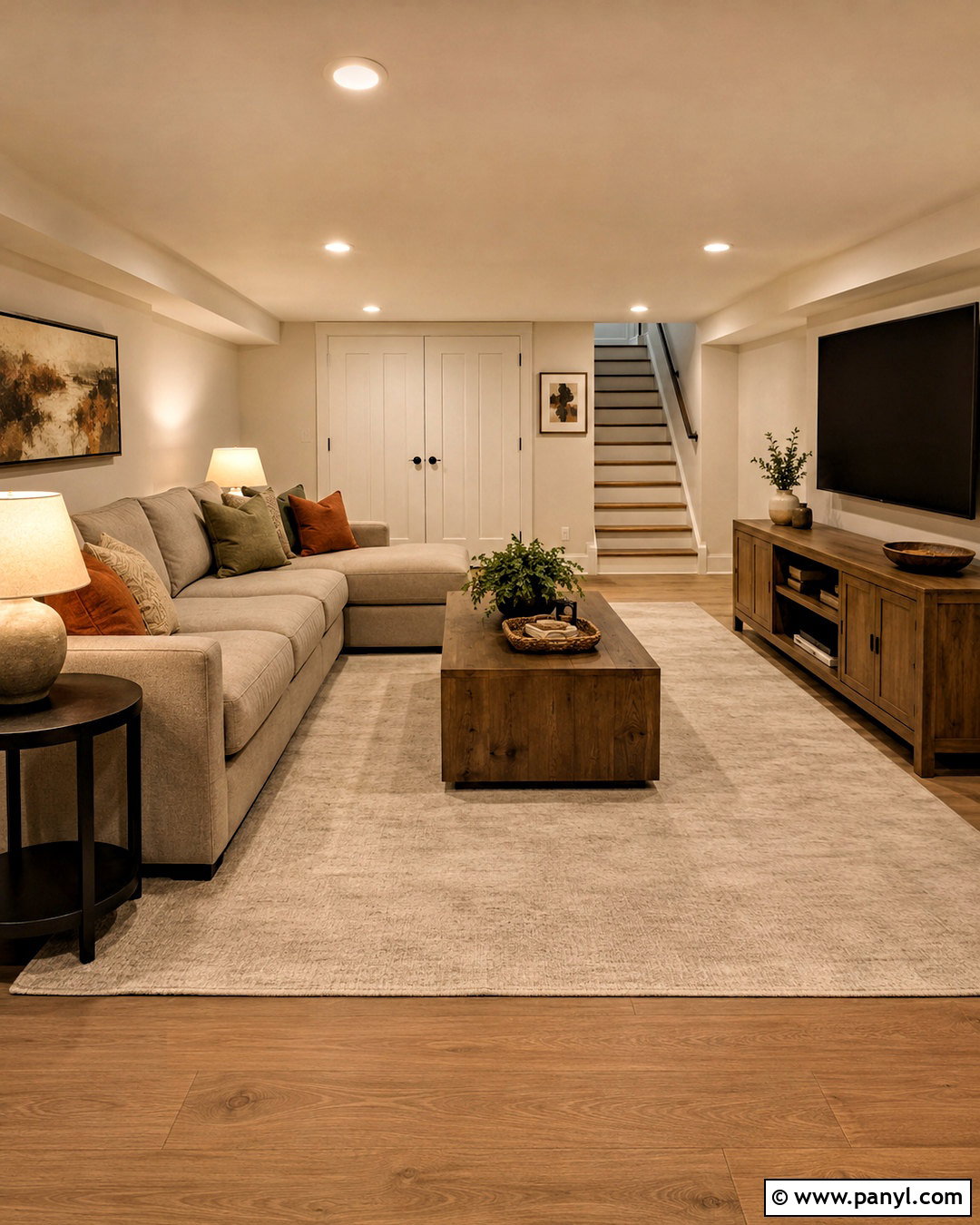 Bone White Basement Family Room - 20 bone white paint color ideas