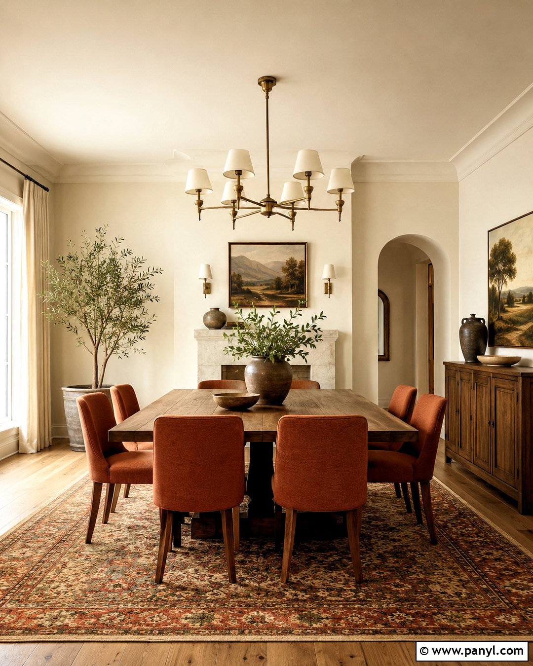 Bone White Dining Room With Terracotta - 20 bone white paint color ideas