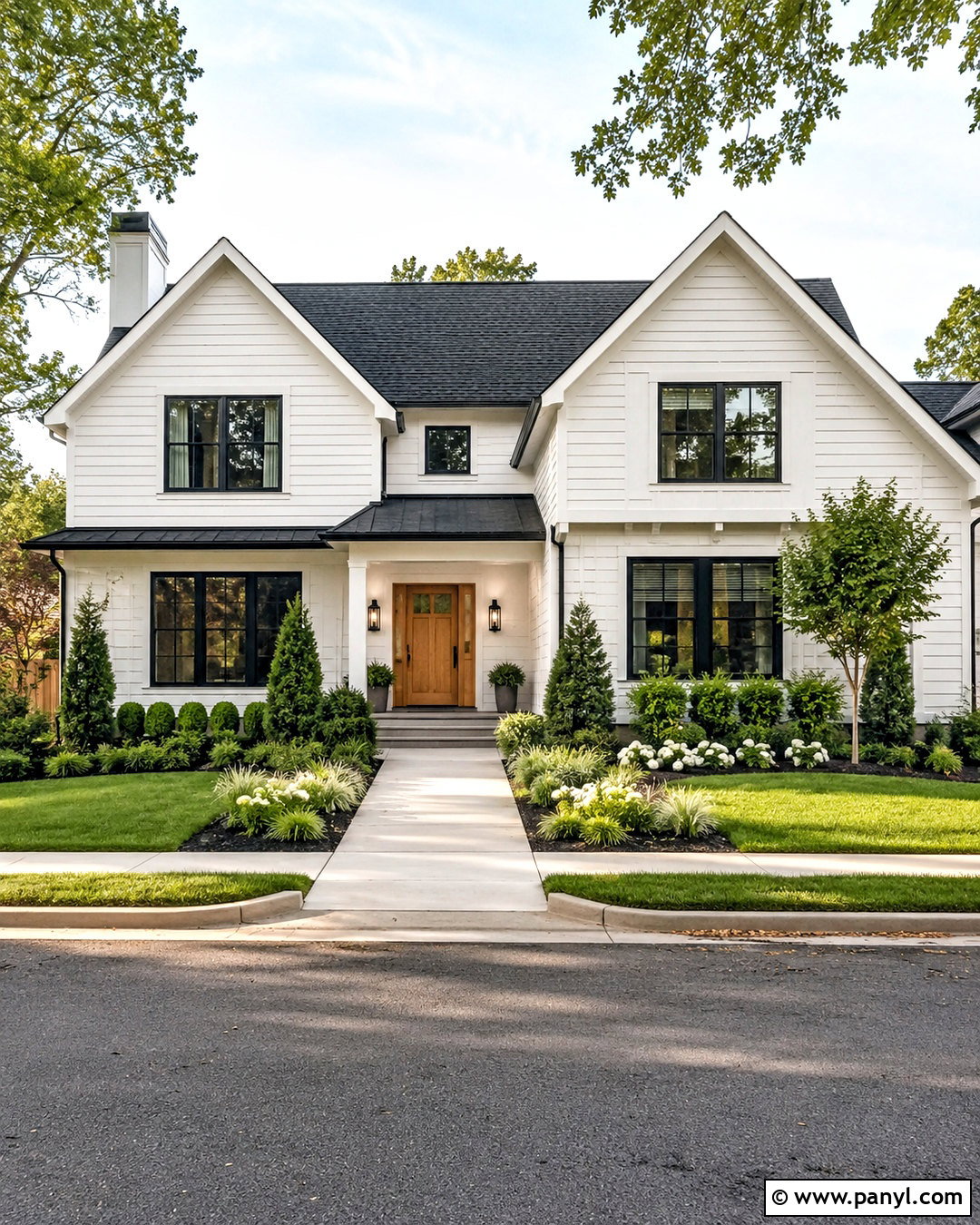 Bone White Exterior With Black Trim - 20 bone white paint color ideas