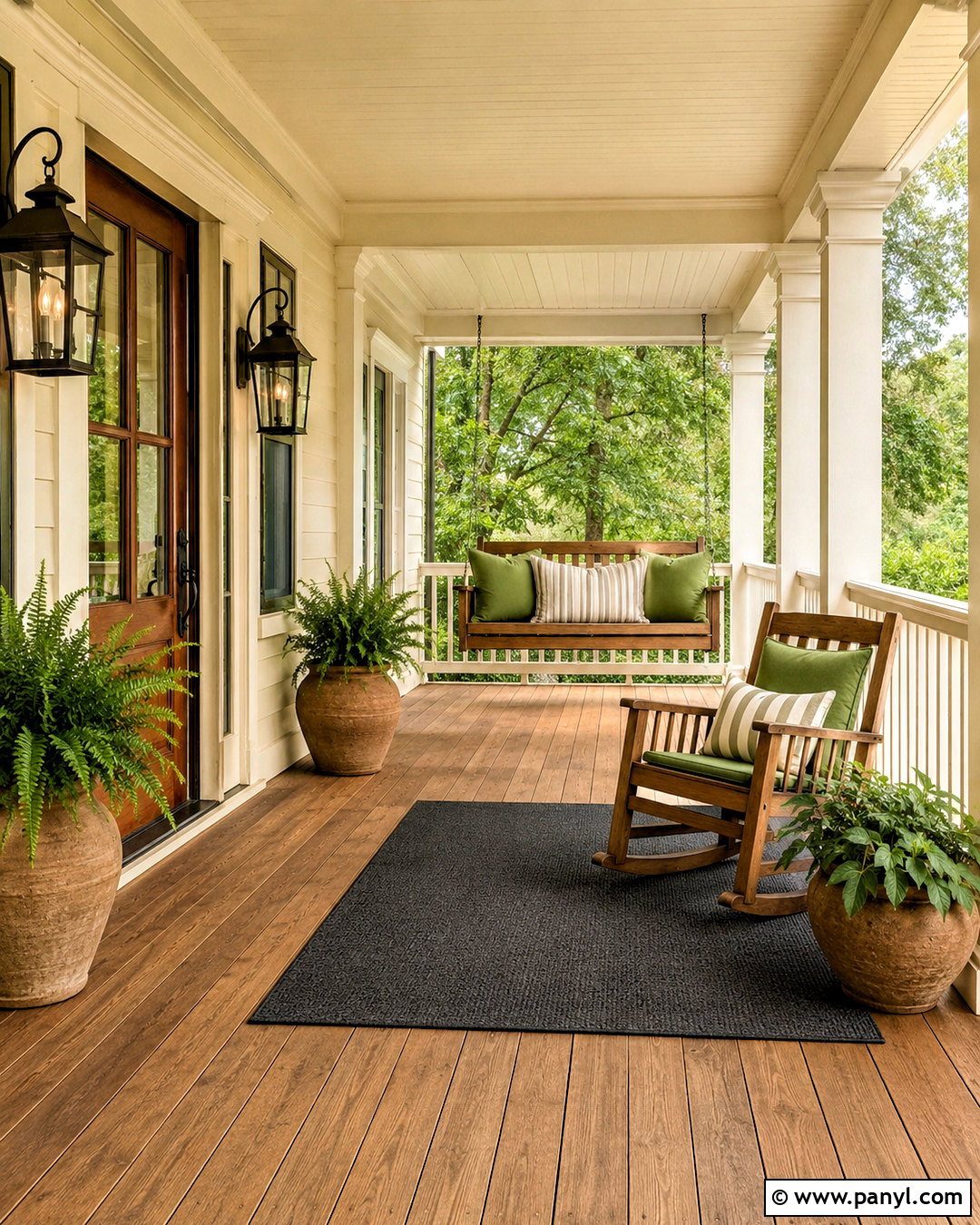 Bone White Front Porch With Cedar - 20 bone white paint color ideas