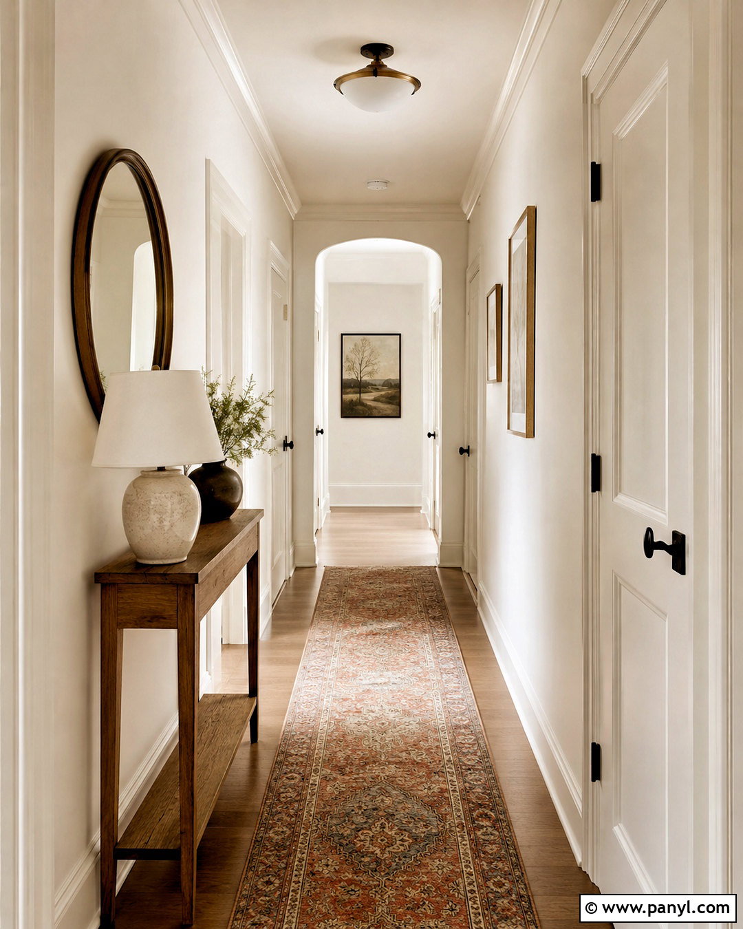 Bone White Hallway Color Drenching - 20 bone white paint color ideas