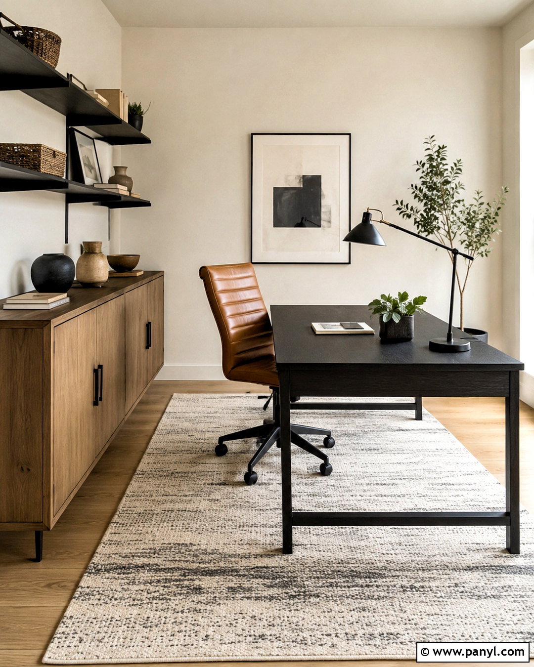 Bone White Home Office With Black Accents - 20 bone white paint color ideas
