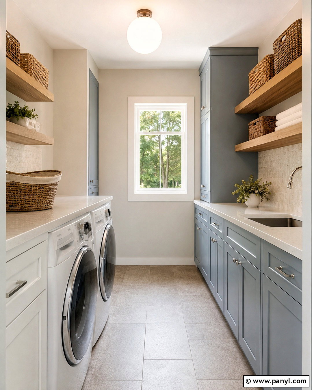 Bone White Laundry Room With Blue Cabinets - 20 bone white paint color ideas