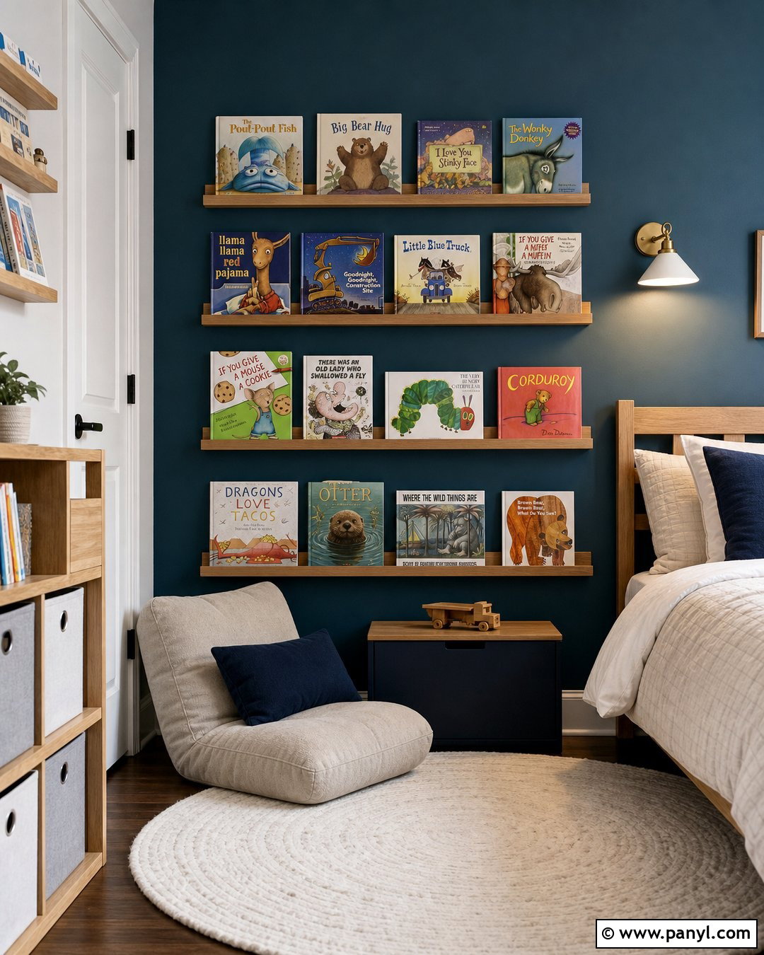 Book Display Kids Room Accent Wall - 25 Accent Wall For Kids Room Ideas