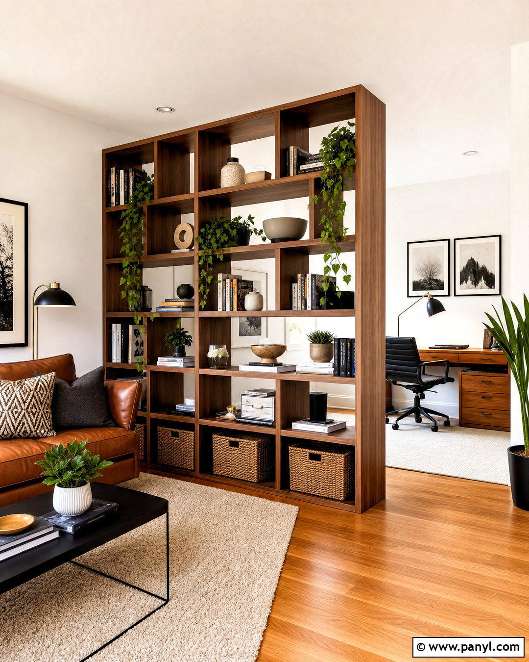Bookcase Living Room Partition - 20 living room partition ideas