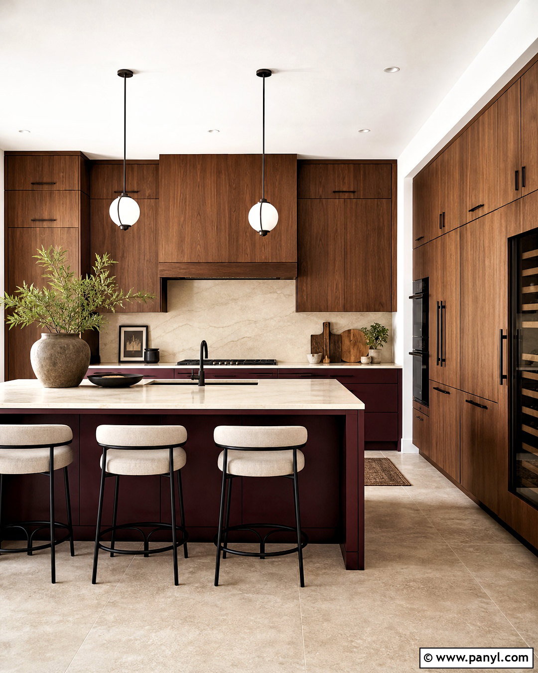 Bordeaux Kitchen With Walnut Cabinets - 20 bordeaux kitchen ideas