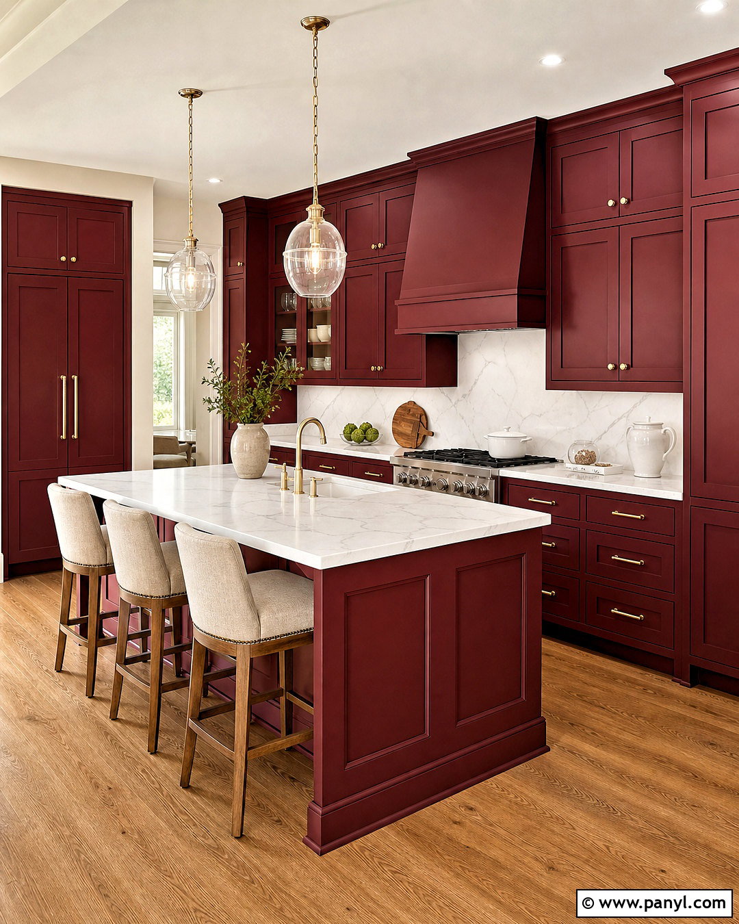 Bordeaux Kitchen With White Marble - 20 bordeaux kitchen ideas