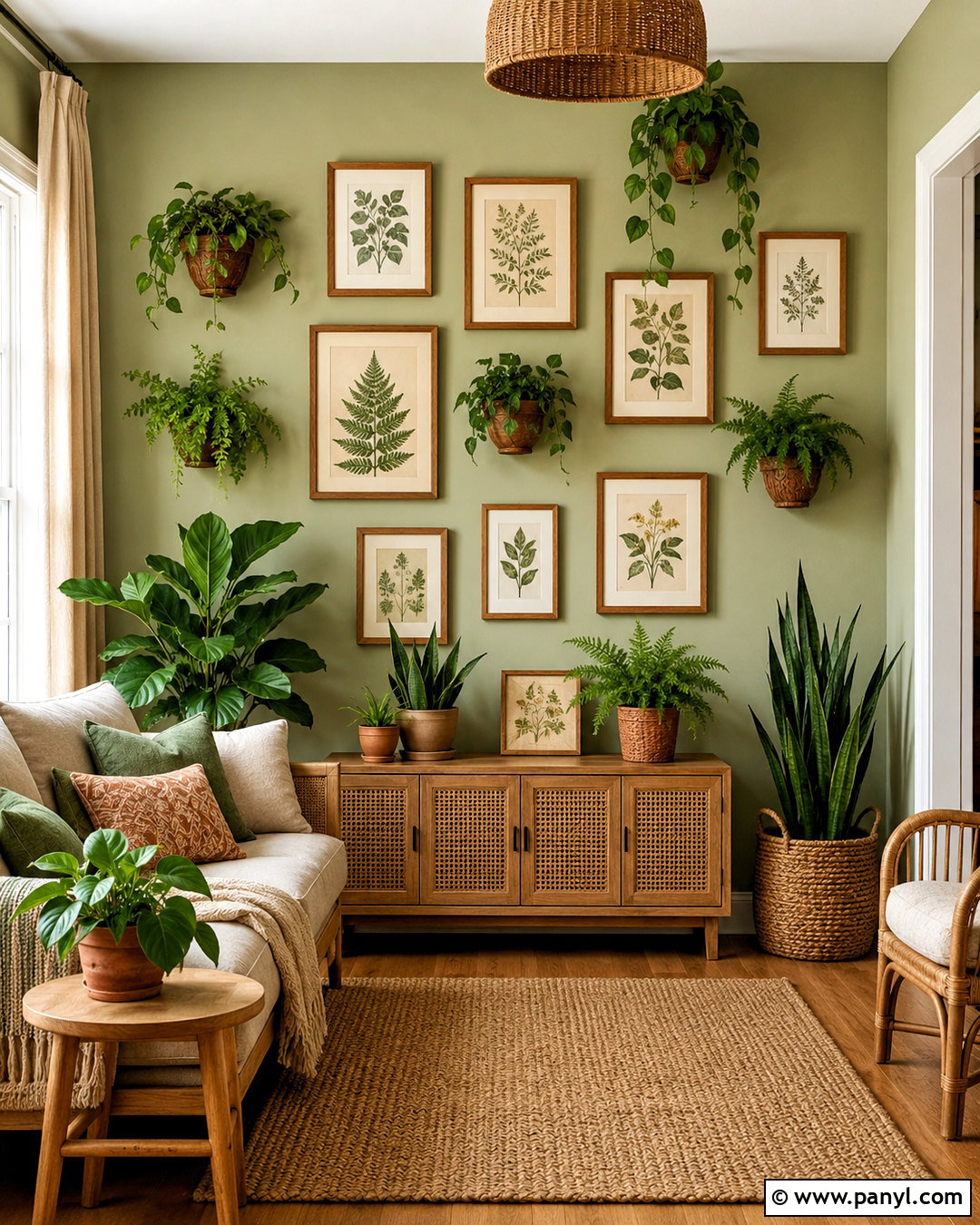 Botanical Boho Wall - 20 boho wall design ideas