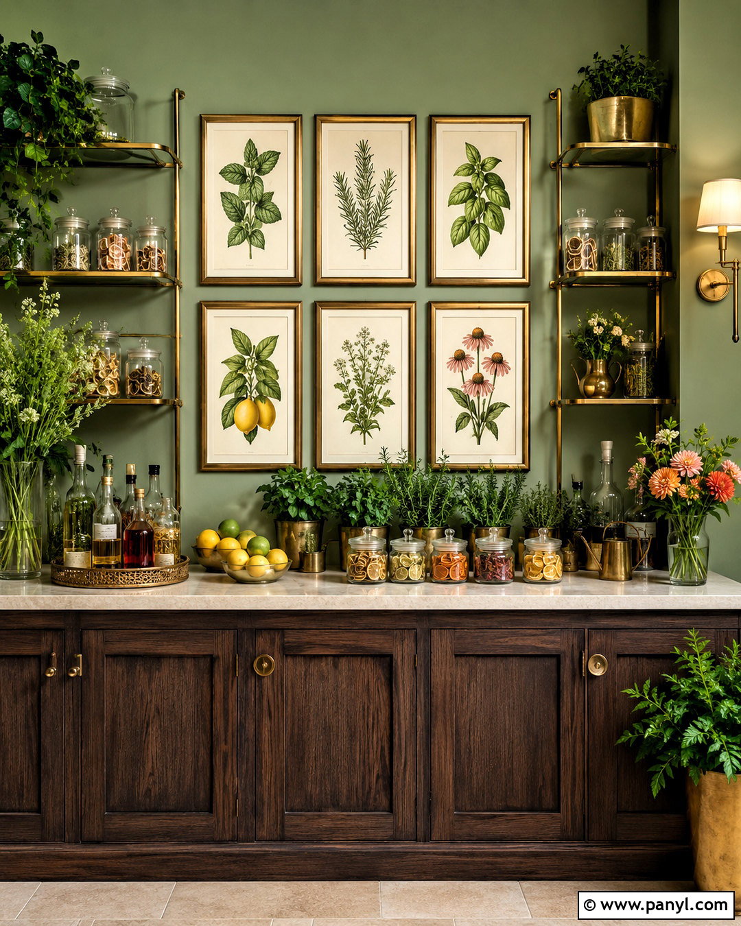 Botanical Cocktail Garnish Wall - 20 cocktail wall ideas